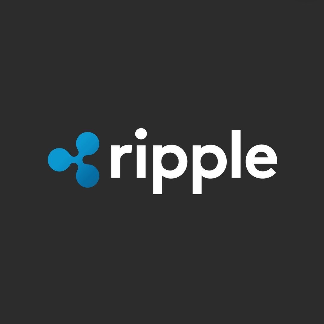 Ripple logo in white text with a blue three-dot emblem on a dark gray background.