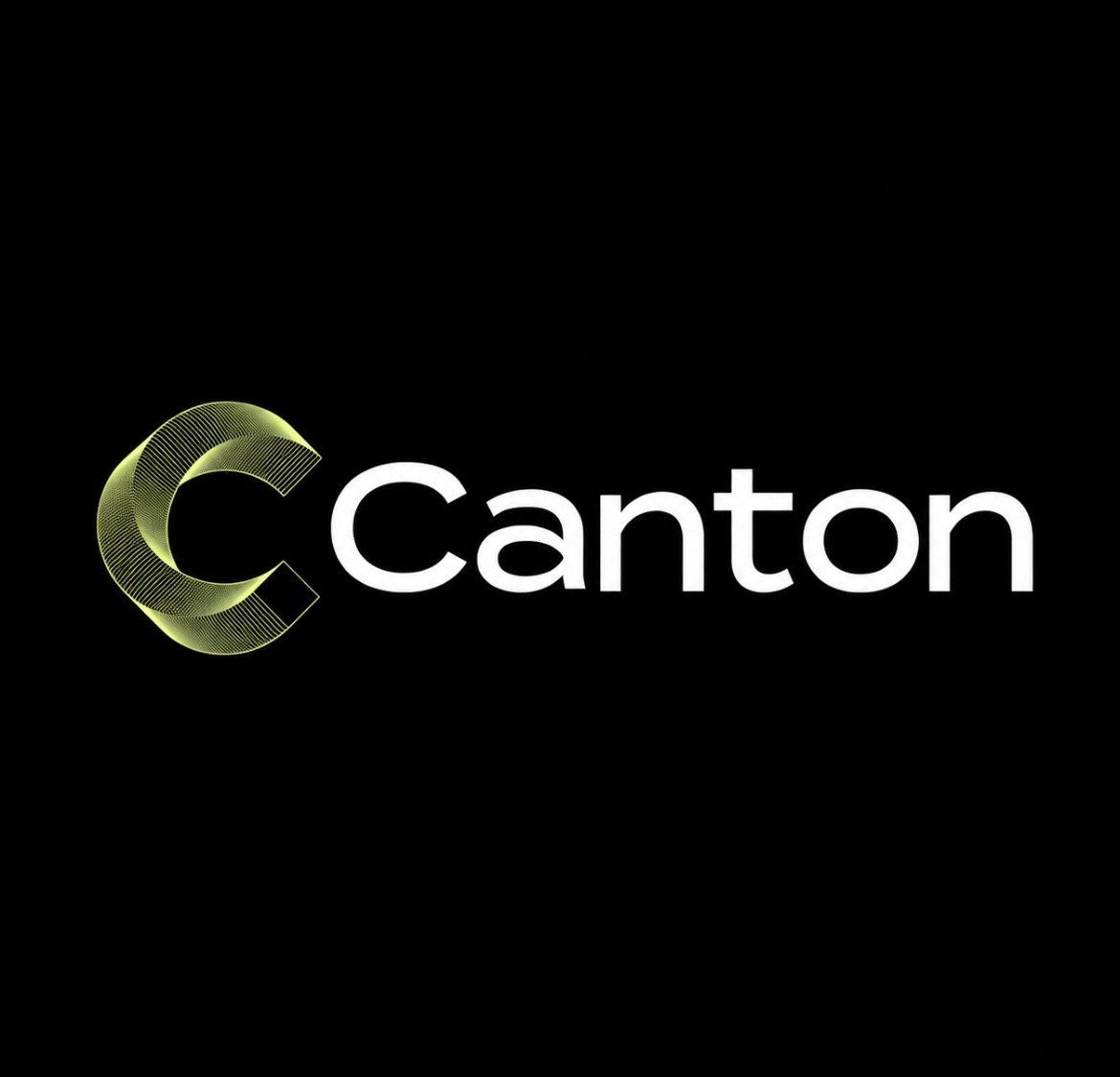 Canton Network logo and wordmark against a black background.