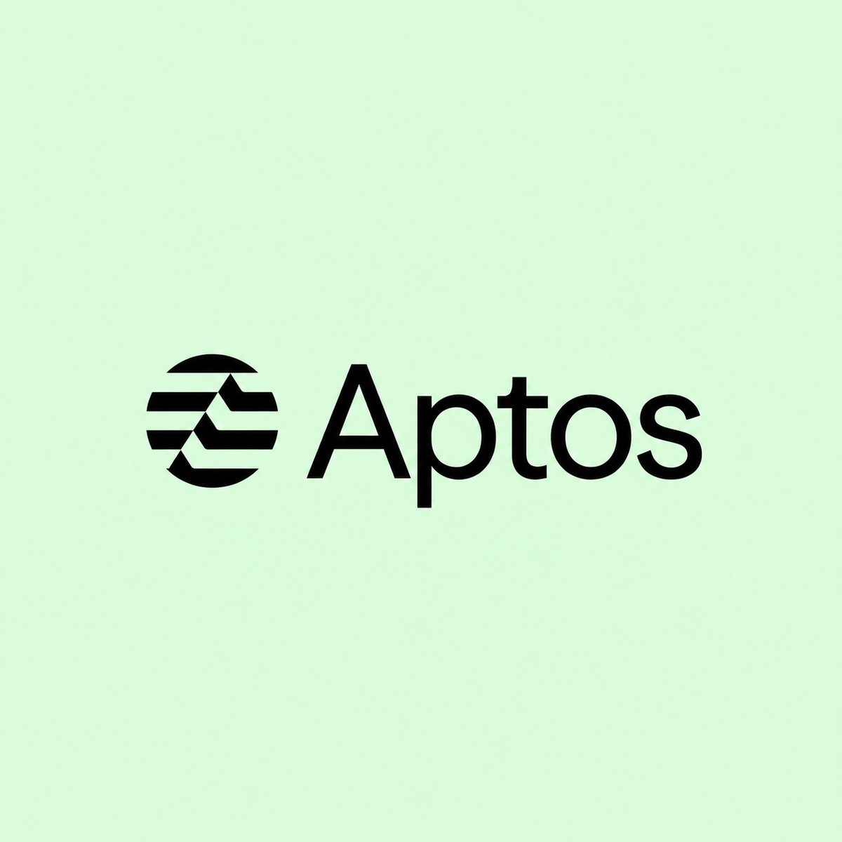 Aptos logo and text displayed against a pale green background.