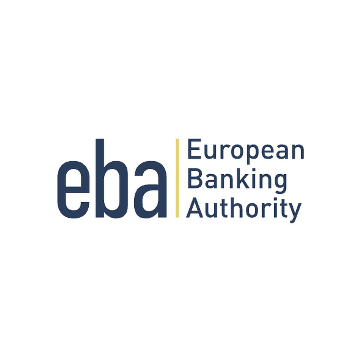 European Banking Authority (EBA) logo in dark blue and yellow text on a white background.