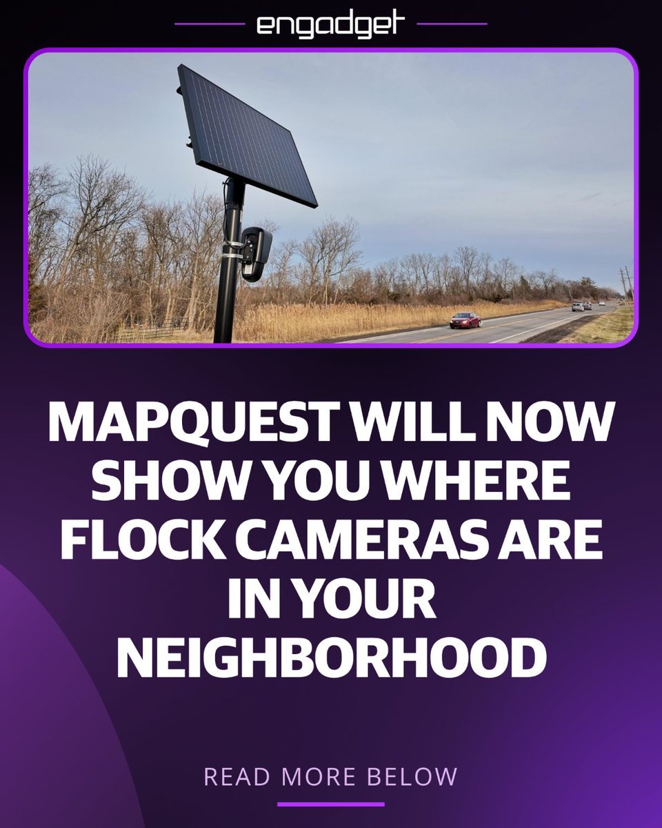 A solar-powered automated license plate reader camera mounted on a roadside pole alongside a highway.