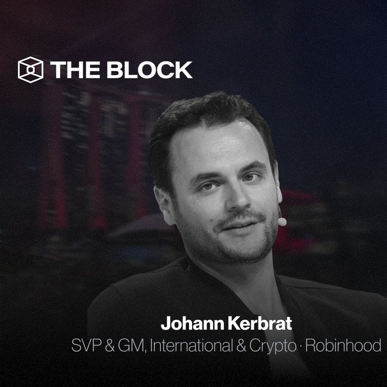 Portrait of Johann Kerbrat, Robinhood's SVP and GM of International & Crypto.