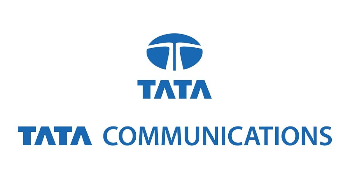 Tata Communications logo with the blue Tata emblem on a white background