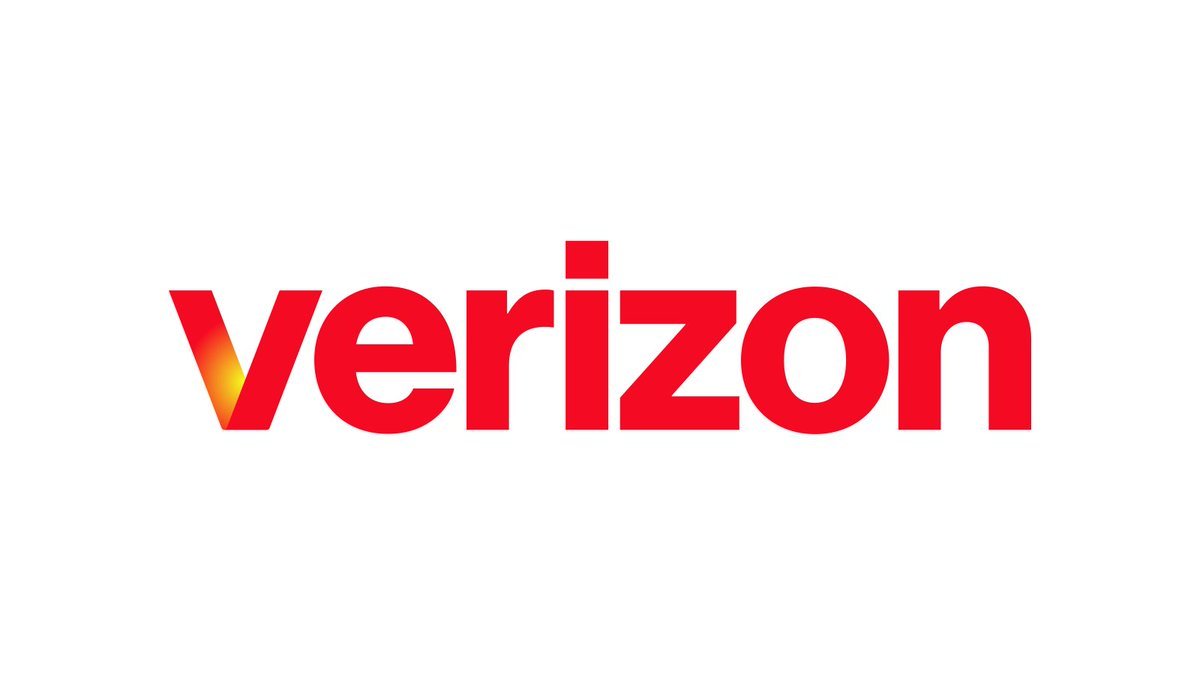 Red Verizon corporate logo on a white background.