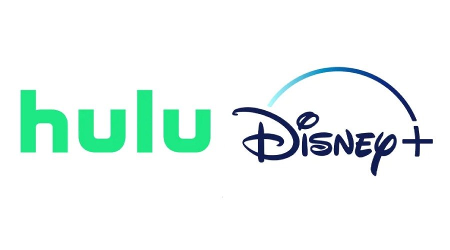 Hulu and Disney+ logos displayed side by side against a white background.