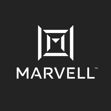 Marvell company logo on a dark background