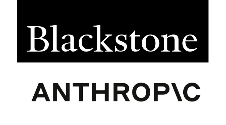 Blackstone and Anthropic logos displayed side by side.