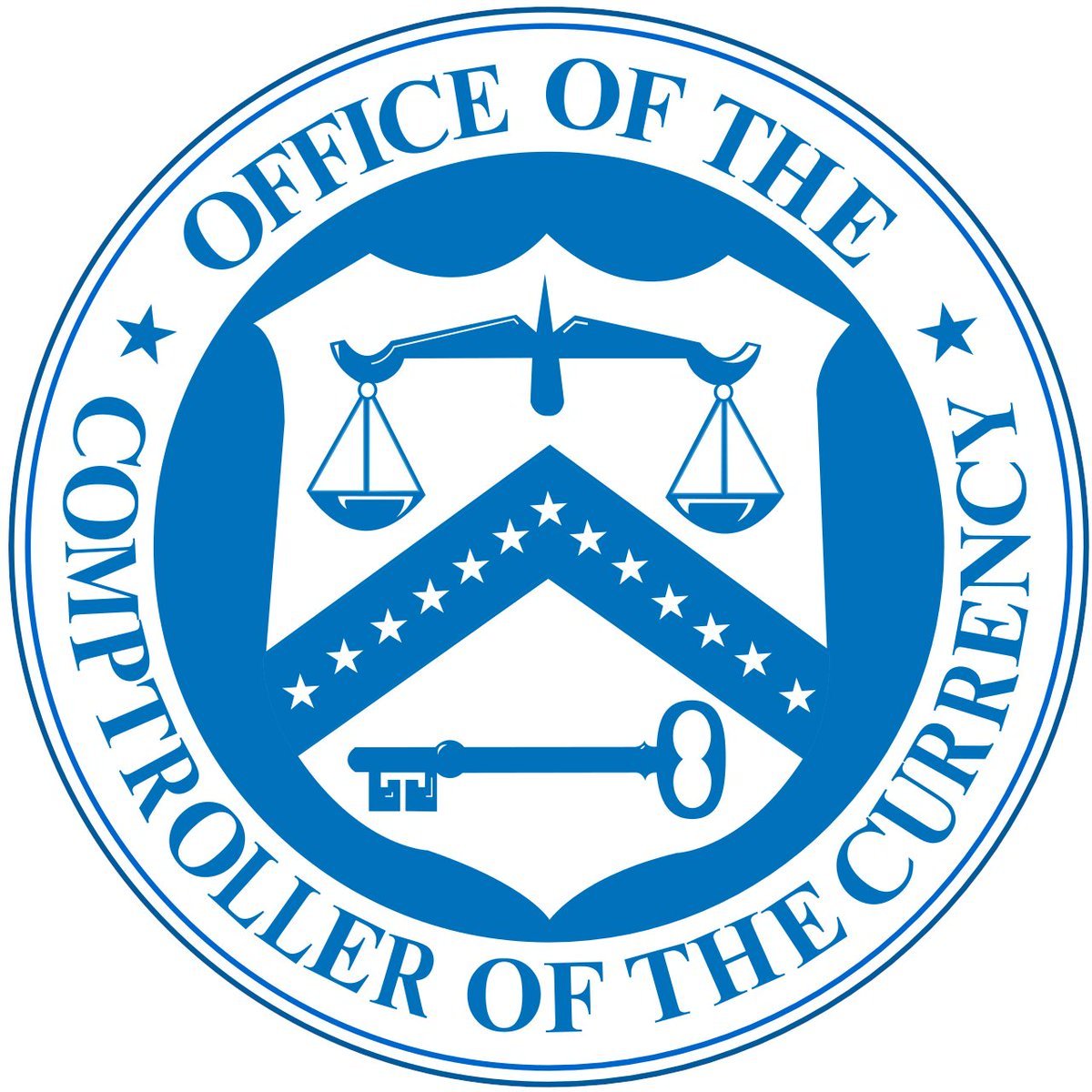 Official seal of the Office of the Comptroller of the Currency on a white background.
