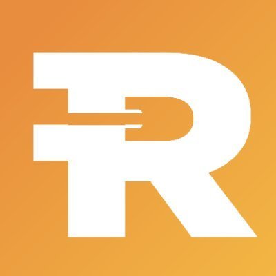 Riot Platforms stylized white 'R' logo on an orange background.