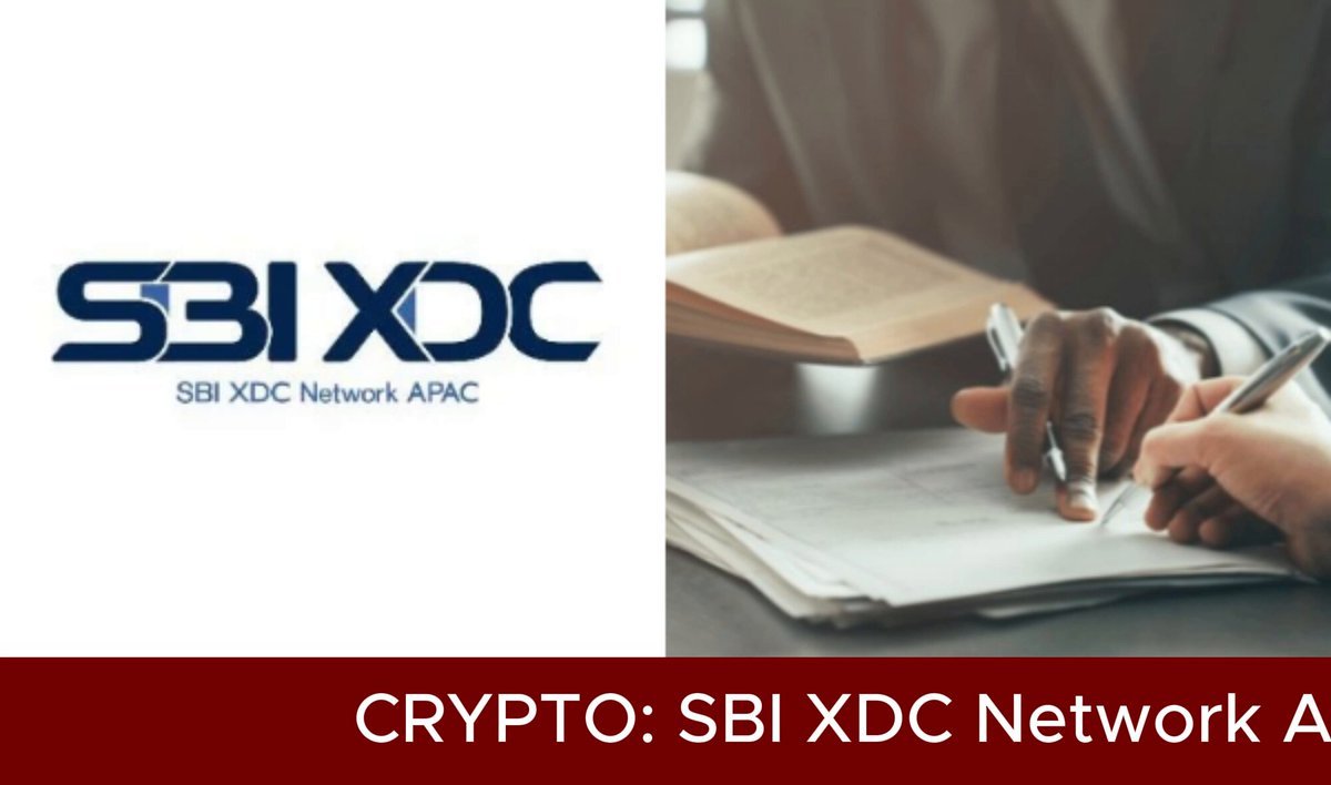 Graphic featuring the SBI XDC Network APAC logo alongside people signing documents on a desk.