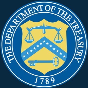 Official seal of the United States Department of the Treasury.