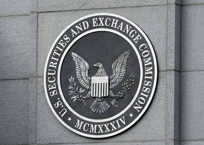 Official circular seal of the U.S. Securities and Exchange Commission mounted on a stone building wall.