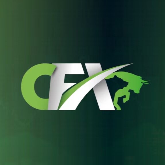 Logo of Cash FX Group (CFX) showing the stylized letters and a charging bull icon on a dark green background.