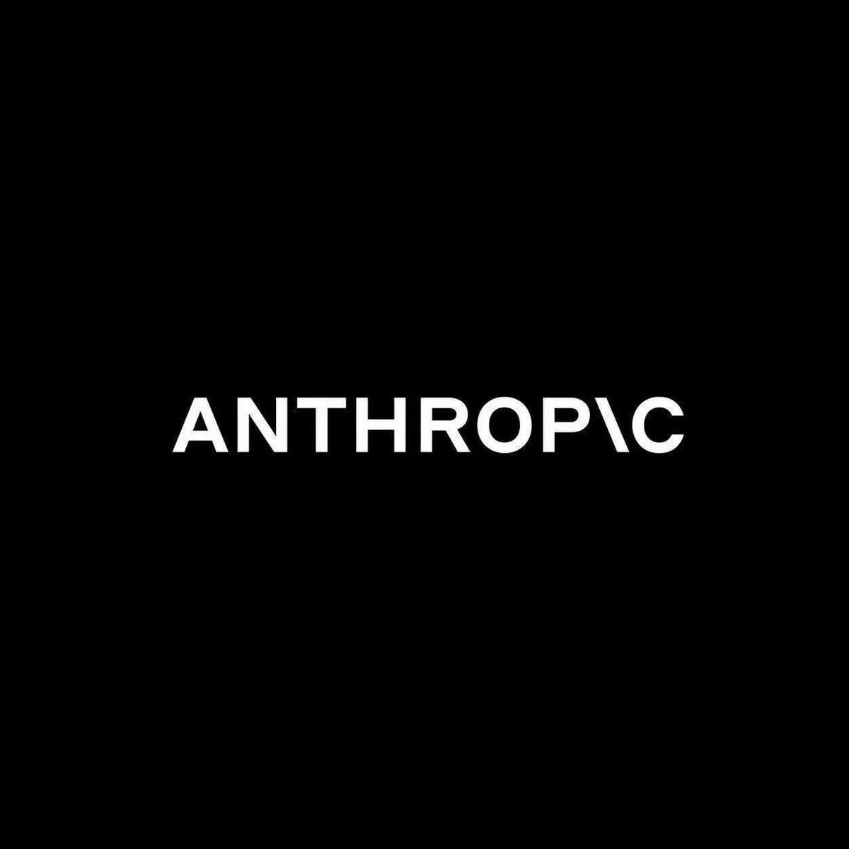 Anthropic logo in white text against a black background.