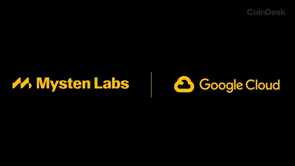 Mysten Labs and Google Cloud logos displayed side by side against a black background.
