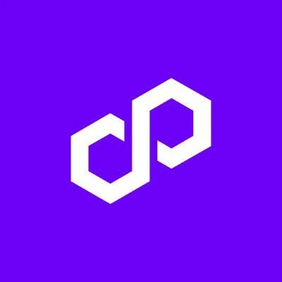 Polygon logo in white against a purple background.