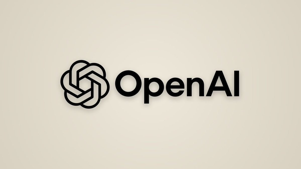 The OpenAI logo displayed in black against an off-white background.