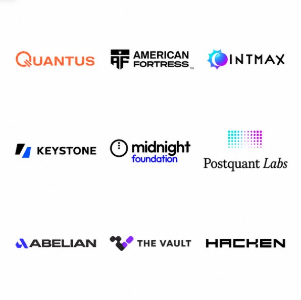 Logos of the nine founding members of the Quantum Alliance arranged in a grid against a white background.