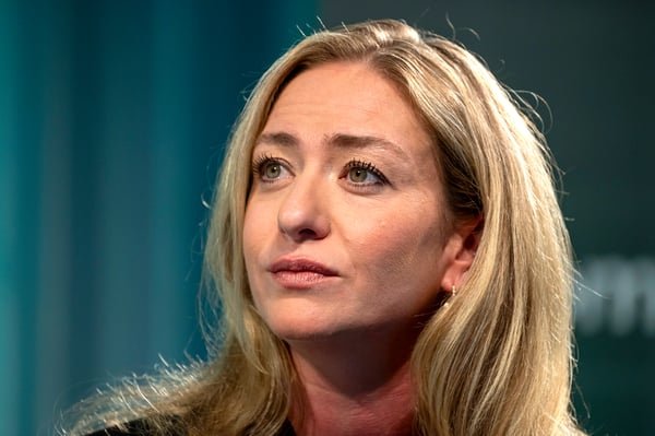 Portrait of Bumble founder Whitney Wolfe Herd.