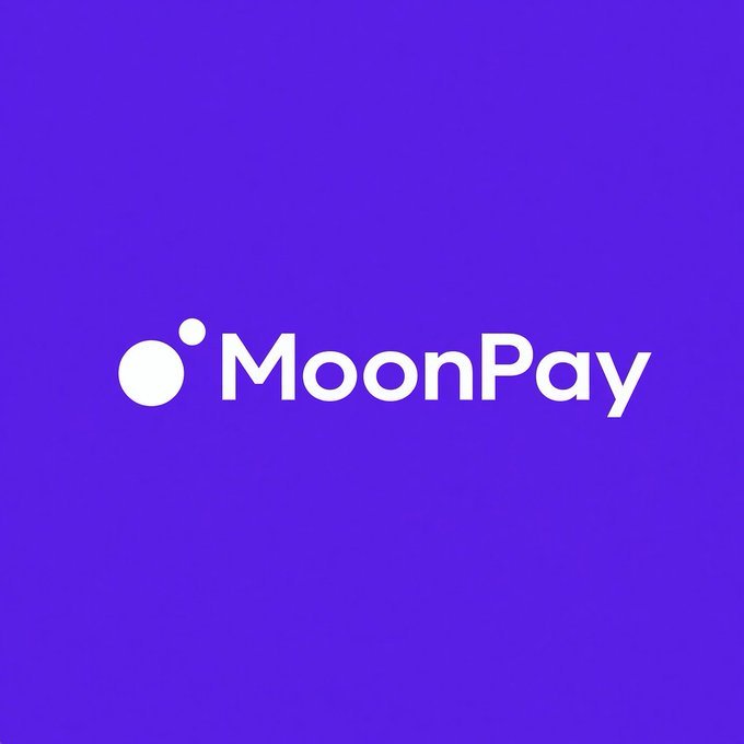 MoonPay logo in white lettering against a purple background.