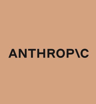 Anthropic logo centered against a solid tan background.
