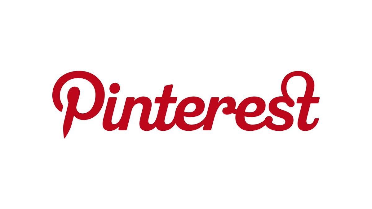 Pinterest company logo in red script against a white background.