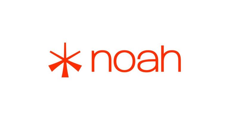 Orange Noah logo on a white background.