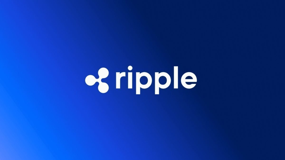 Ripple logo with white lettering and blue icon against a gradient blue background.