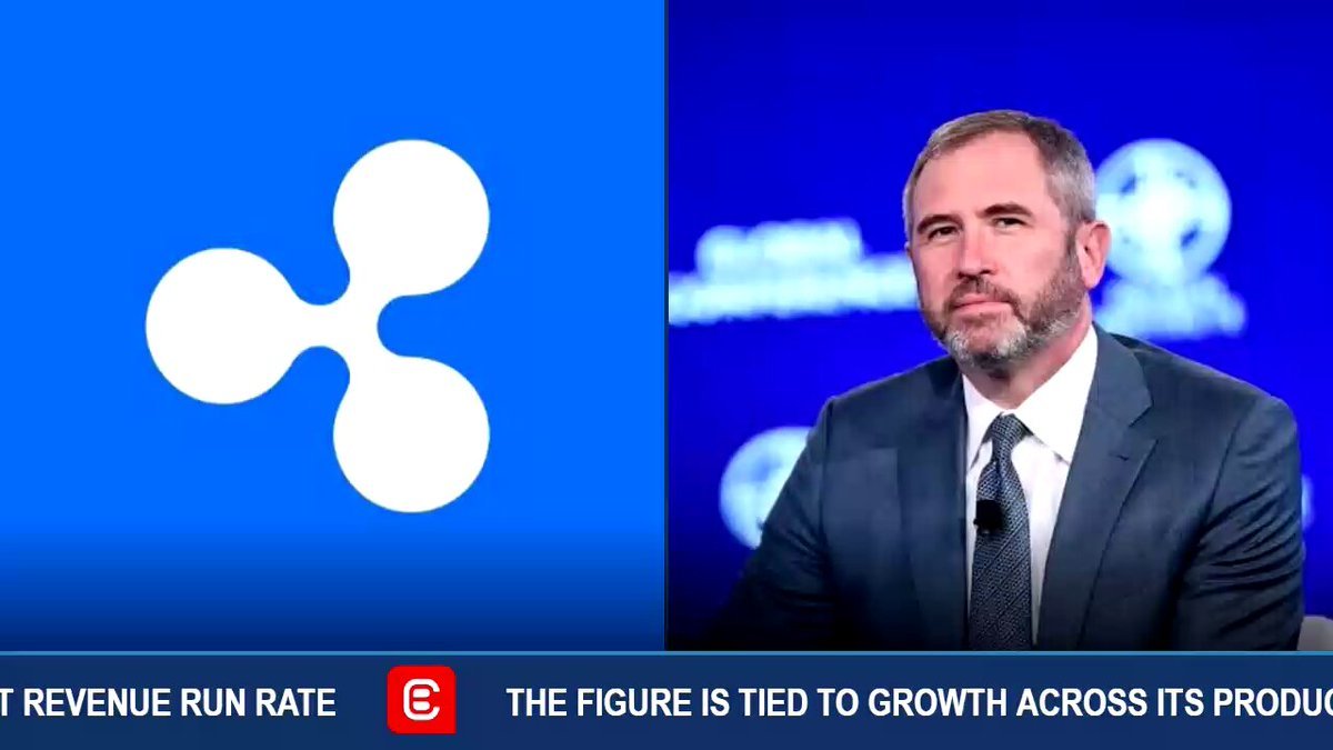Graphic showing the Ripple logo alongside Ripple CEO Brad Garlinghouse.