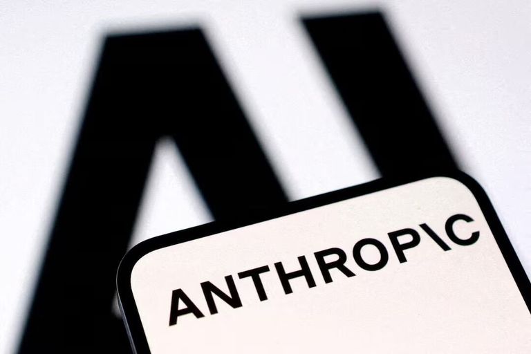 Anthropic logo card displayed against a large AI graphic.