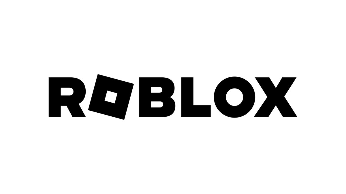 Roblox logo in black text centered on a white background.