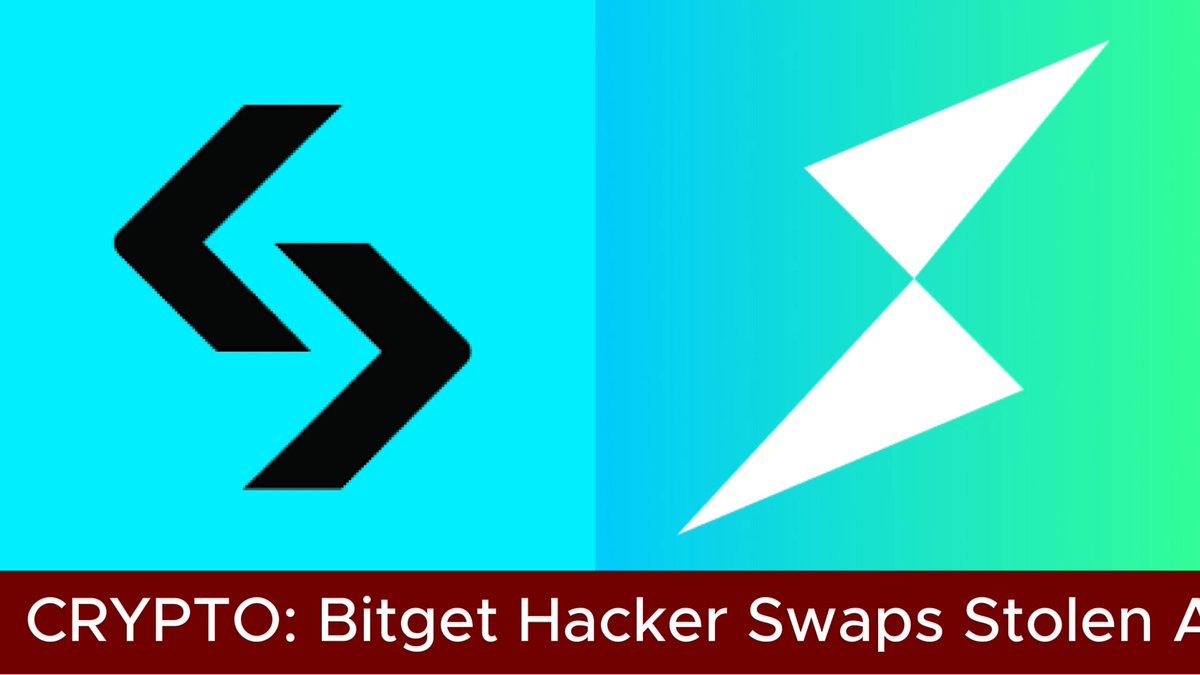 Logos of crypto exchange Bitget and decentralized protocol THORChain side by side on a split background.