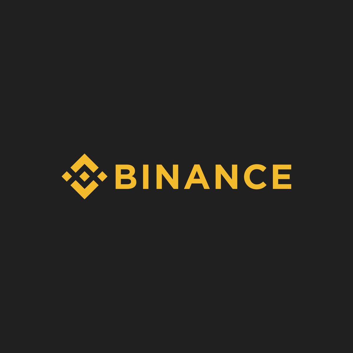 Binance logo on a dark background