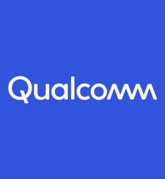 Qualcomm logo in white text on a blue background
