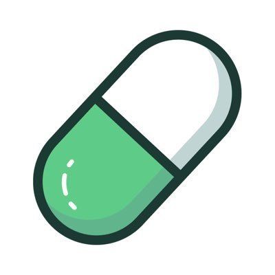 A green and white capsule pill illustration representing the Pump.fun logo against a white background.